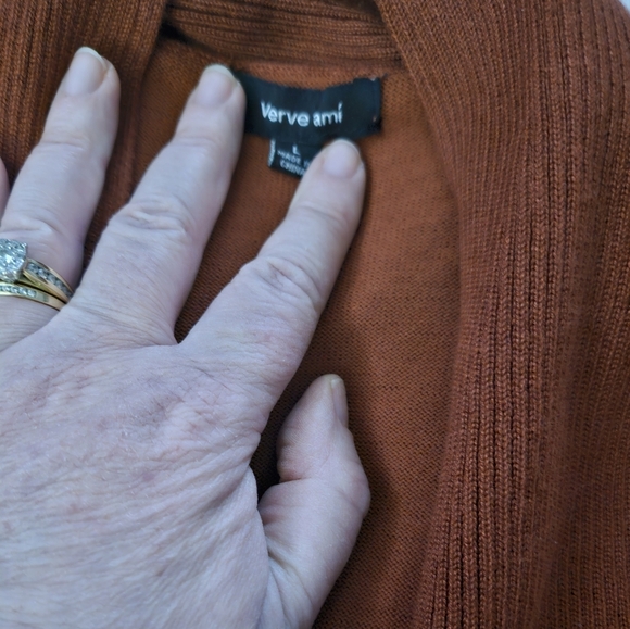 Verve Ami Women's Burnt Orange Sweater Size L - Picture 6 of 8